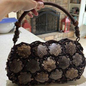 Brown shell purse